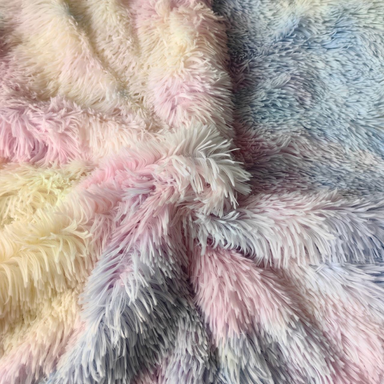 Very Popular Back Print Long Pile 100% Polyester PV Faux Fur with Mink Fleece Blanket on The Backside for Bedding